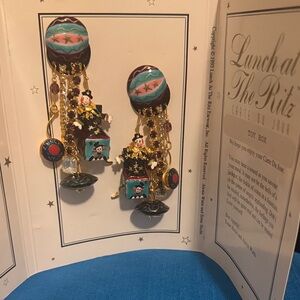 Lunch at The Ritz Carte Du Jour Toy Box Earrings. Alexis Watts and Esme Hecht